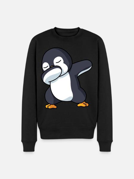 Dabbing Pingvin Pingvin Dab Pingvin Kostym Pojke - Ekologisk premiumtröja herr - svart