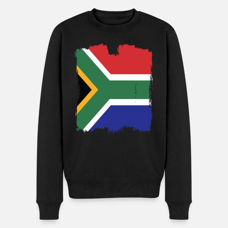 South Africa Flag - Männer Premium Bio Pullover - Schwarz