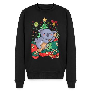 Ugly Christmas Sweater Koala - Männer Premium Bio Pullover - Schwarz - Vorne - Nico (187cm)