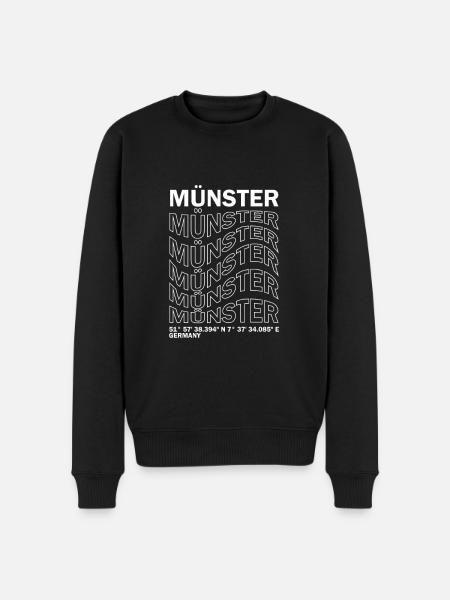Münster coordinates - Men's Premium Organic Jumper - black