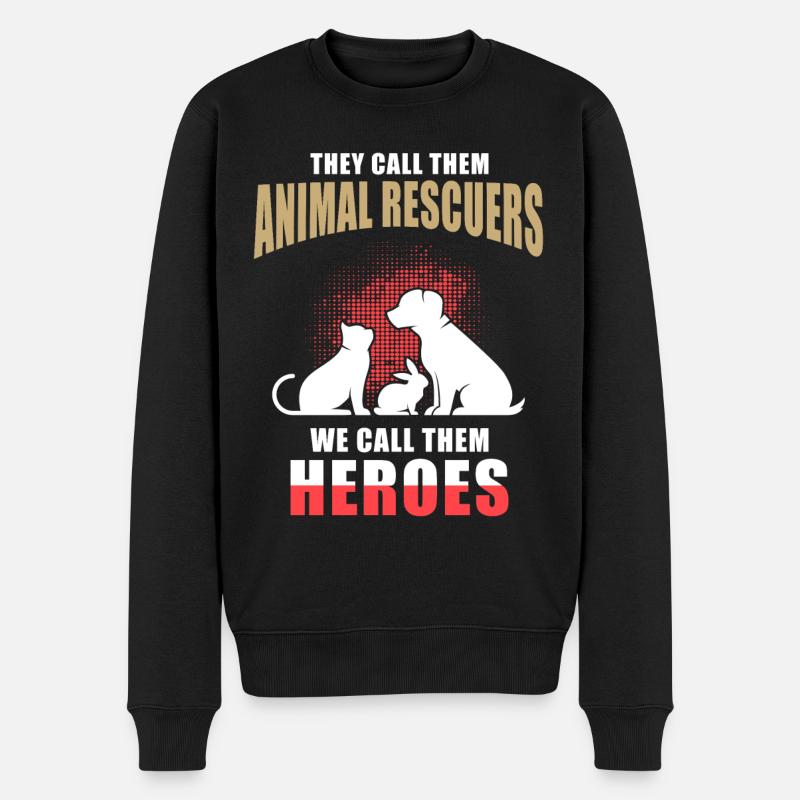 Sauveteurs d’animaux - Pull Premium bio Homme - noir