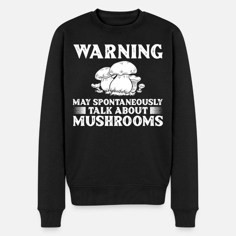 Pilzsuche Pilzesammeln Pilze Pilzkunde - Männer Premium Bio Pullover - Schwarz