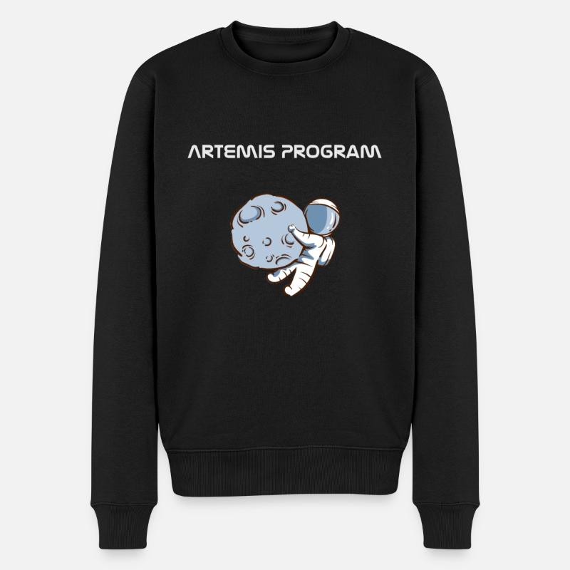 Artemis Program Astronaut Moon - Men's Premium Organic Jumper - black