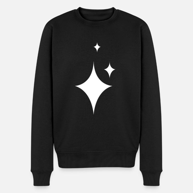 Weisser Stern Geschenkidee - Männer Premium Bio Pullover - Schwarz