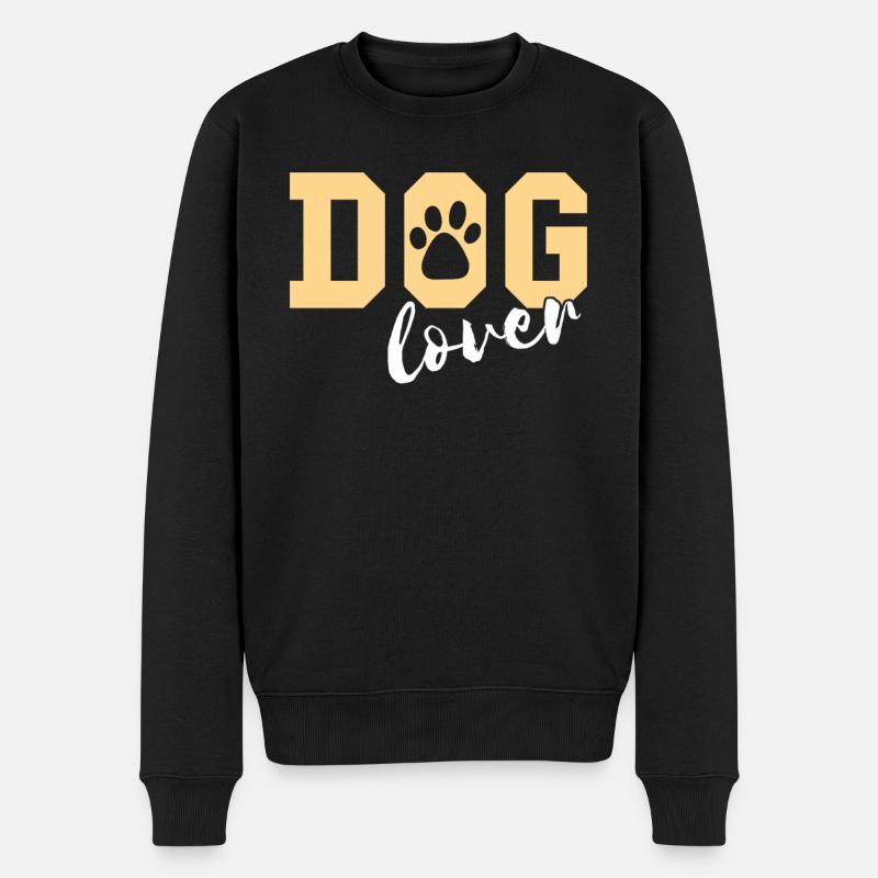 Dog Lover - Männer Premium Bio Pullover - Schwarz