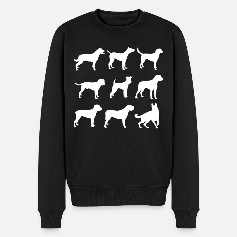 Hund Hunderasse Hunderassen Hundeliebhaber - Männer Premium Bio Pullover - Schwarz