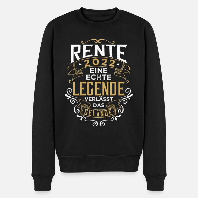Rente 2022 eine echte Legende verlässt das Gelände - Männer Premium Bio Pullover - Schwarz