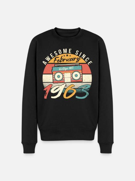 Millésime 1963 en février - Pull Premium bio Homme - noir