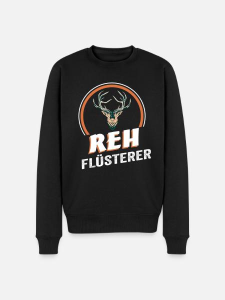 Reh Flüsterer - Männer Premium Bio Pullover - Schwarz