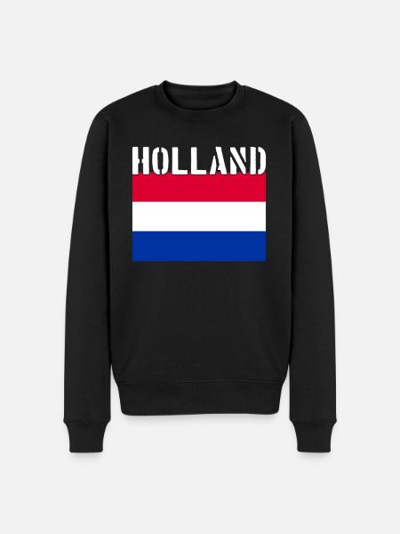 Holland Netherlands Flag - Men's Premium Organic Jumper - black