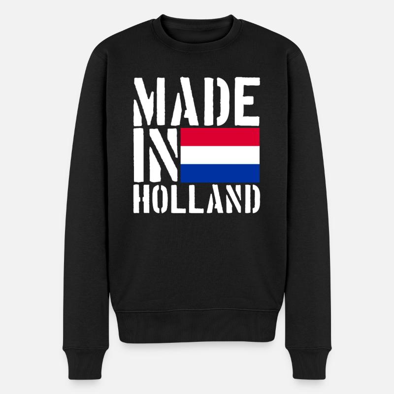 Hollande Néerlandais Dicton drôle - Pull Premium bio Homme - noir