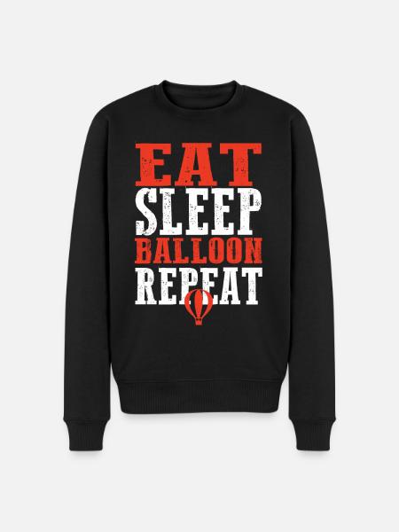 Eat Sleep Balloon Repeat - Men's Premium Organic Jumper - black