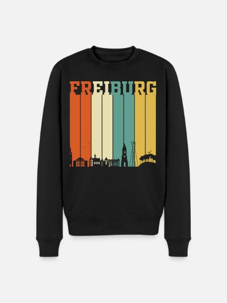 Freiburg Skyline - Männer Premium Bio Pullover - Schwarz