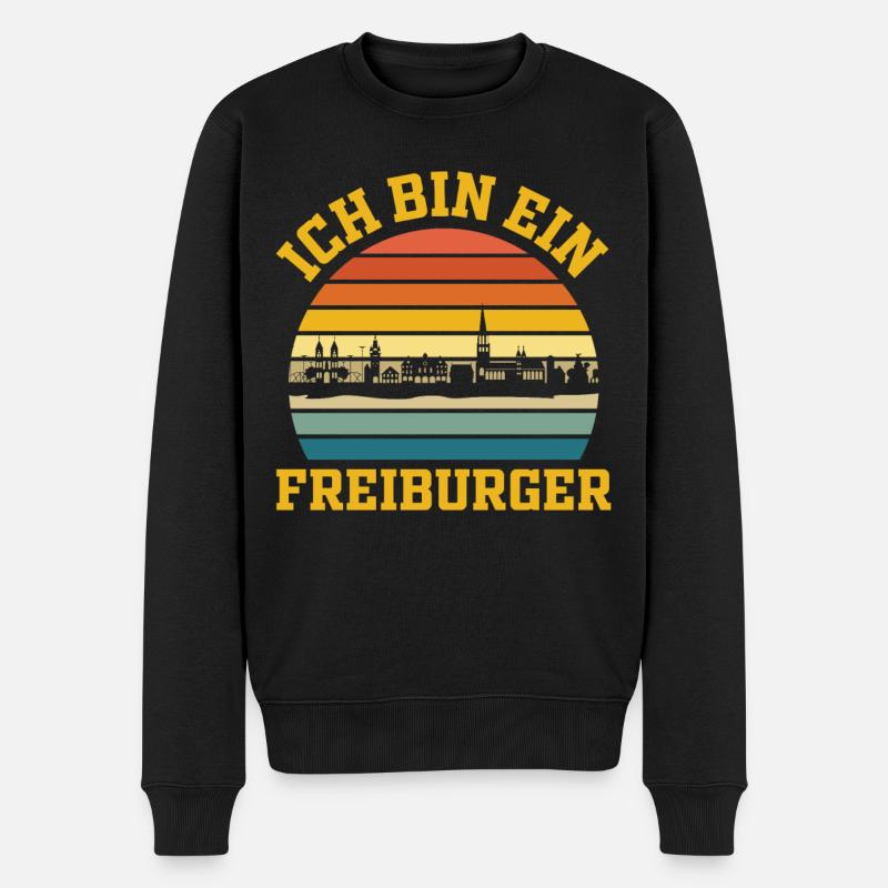 Freiburg | Ich bin ein Freiburger - Männer Premium Bio Pullover - Schwarz