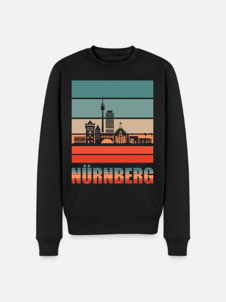 Nürnberg - Männer Premium Bio Pullover - Schwarz