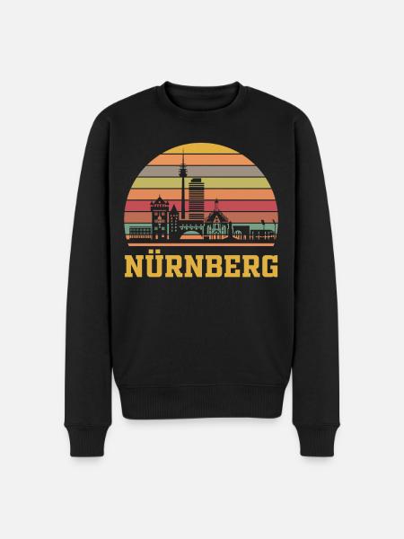 Nürnberg Retro - Männer Premium Bio Pullover - Schwarz