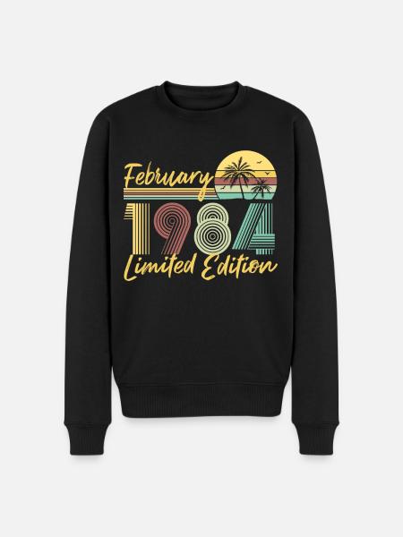February 1984 Limited Edition - Men's Premium Organic Jumper - black