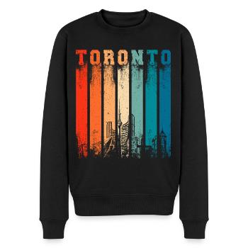 Toronto Vintage Canada - Pull Premium bio Homme - noir - Devant - Nico (187cm)