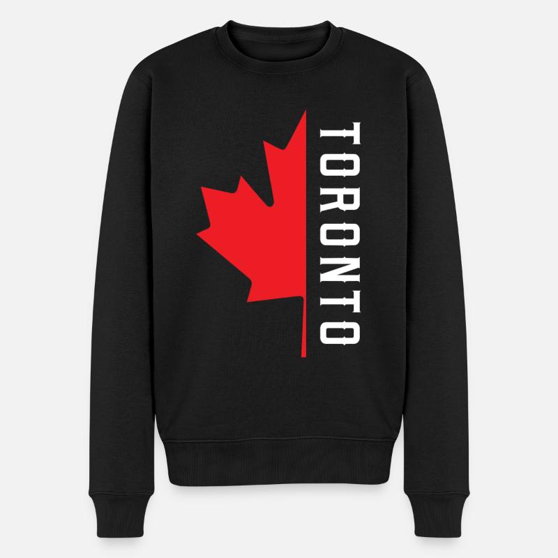 Toronto Canada Kleeblatt - Männer Premium Bio Pullover - Schwarz