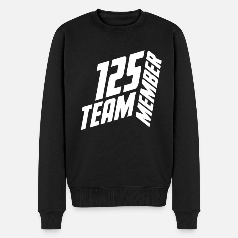 TEAM MEMBER 125 JERSEY NUMBER SHIRT NUMBER - Männer Premium Bio Pullover - Schwarz