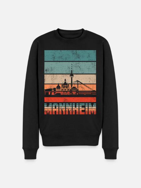 Mannheim - Männer Premium Bio Pullover - Schwarz