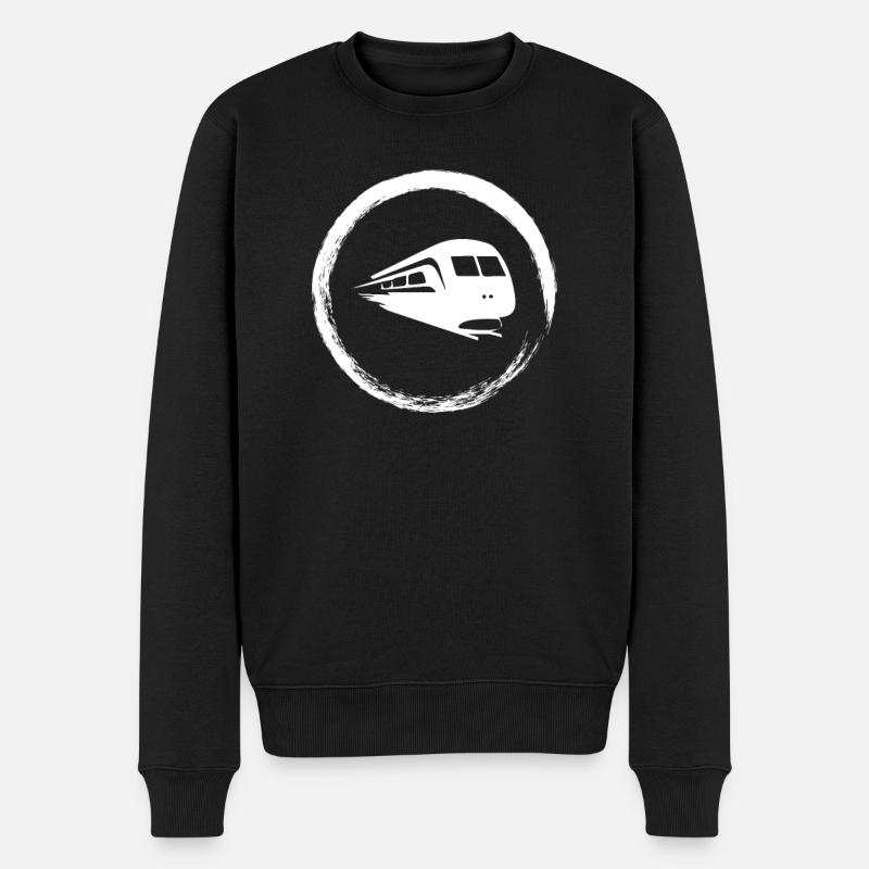 White Subway - Männer Premium Bio Pullover - Schwarz