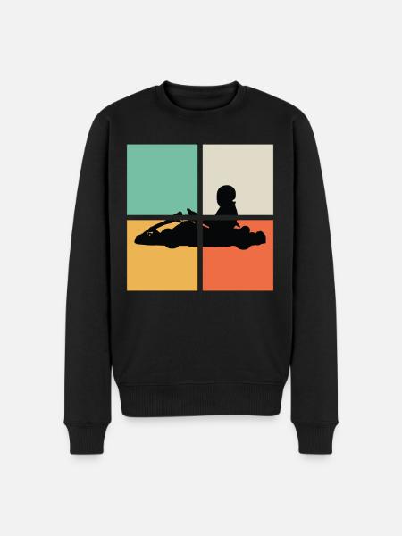 HIPSTER GO-CART - Men's Premium Organic Jumper - black