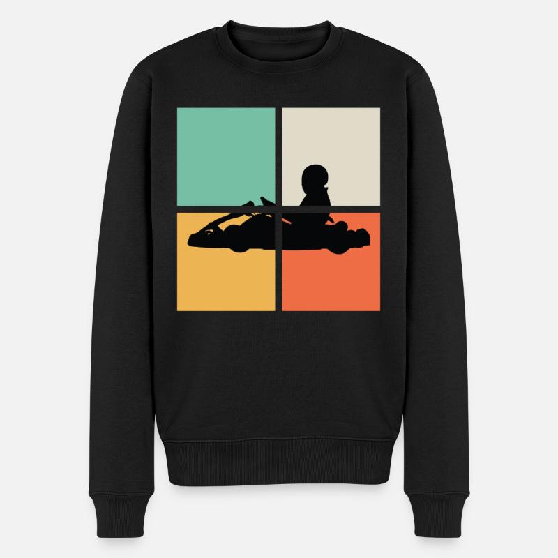 HIPSTER GO-CART - Pull Premium bio Homme - noir