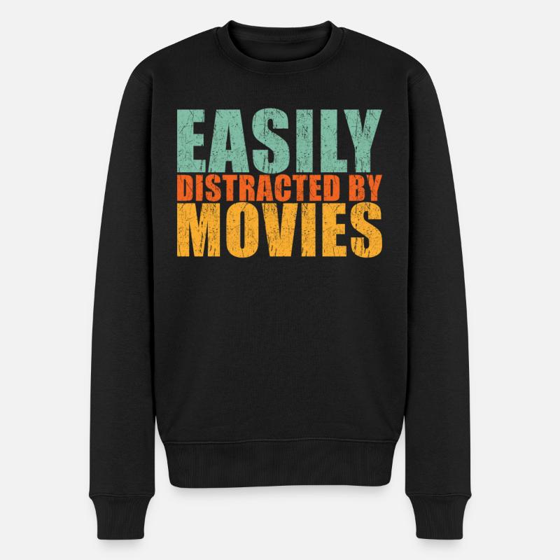 Film Fan - Männer Premium Bio Pullover - Schwarz