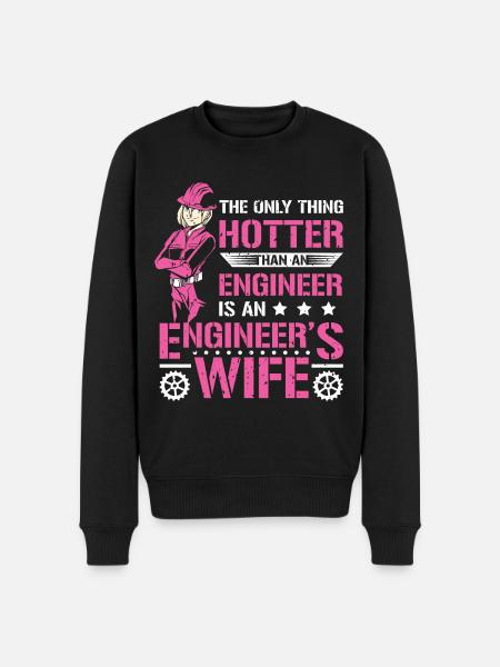 Wife Engineer - Men's Premium Organic Jumper - black