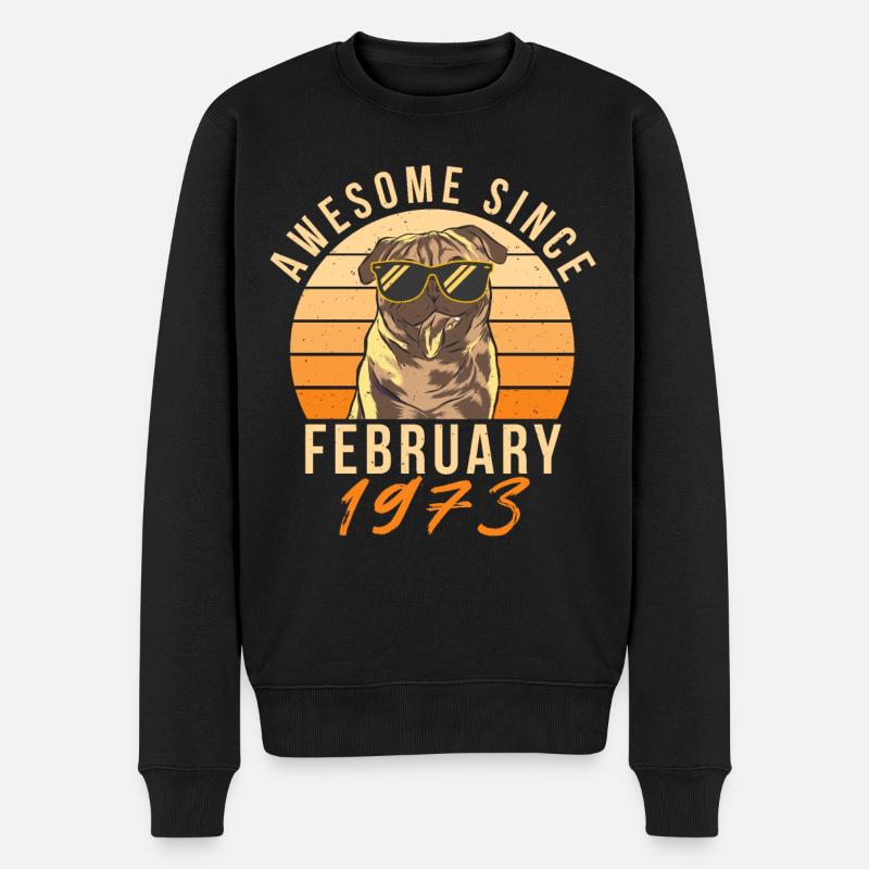 Février 1973 Retro - Pull Premium bio Homme - noir