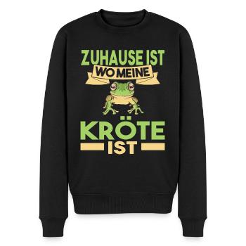 Kröte - Männer Premium Bio Pullover - Schwarz - Vorne - Nico (187cm)