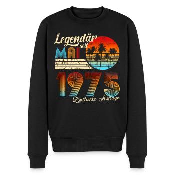 Geburtstag Mann Legendär Seit Mai 1975 - Männer Premium Bio Pullover - Schwarz - Vorne - Nico (187cm)
