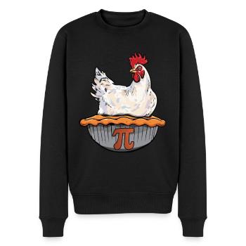Funny Chicken Pie Math Geek Math Nerd Pi Day - Männer Premium Bio Pullover - Schwarz - Vorne - Nico (187cm)