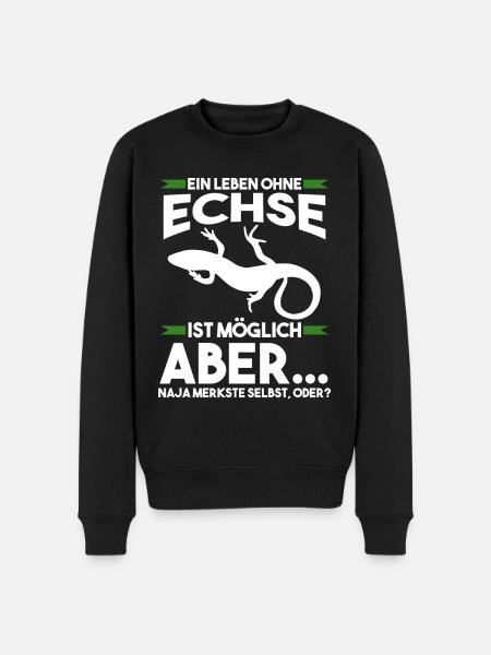 Terrarium Echse Echsen - Männer Premium Bio Pullover - Schwarz