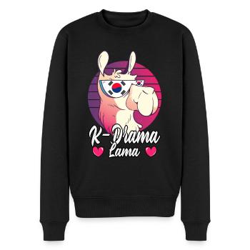 K-Drama Série de films dramatiques coréens Lama - Pull Premium bio Homme - noir - Devant - Nico (187cm)