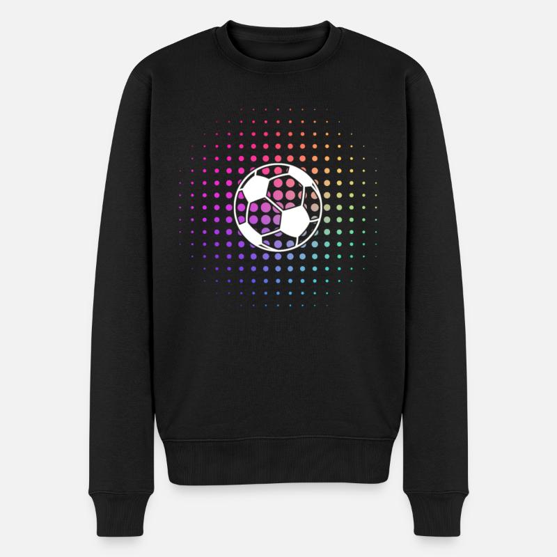 cooles Fußball Logo - Männer Premium Bio Pullover - Schwarz