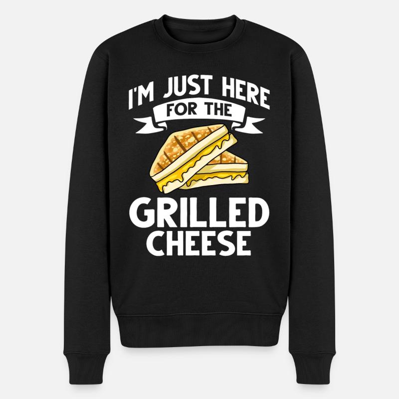 Gegrillter Käse Toast Sandwich Maker Toaster - Männer Premium Bio Pullover - Schwarz