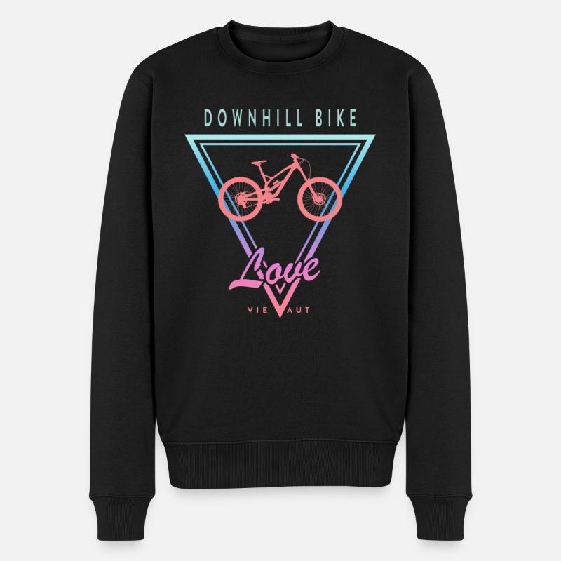 Amour de vélo de descente en détresse - Pull Premium bio Homme - noir
