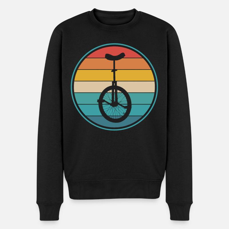 Einrad Retro - Männer Premium Bio Pullover - Schwarz
