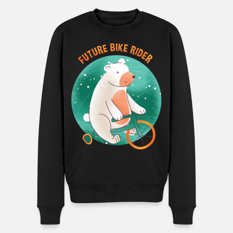 Cadeau Bébé Ours Polaire - Pull Premium bio Homme - noir