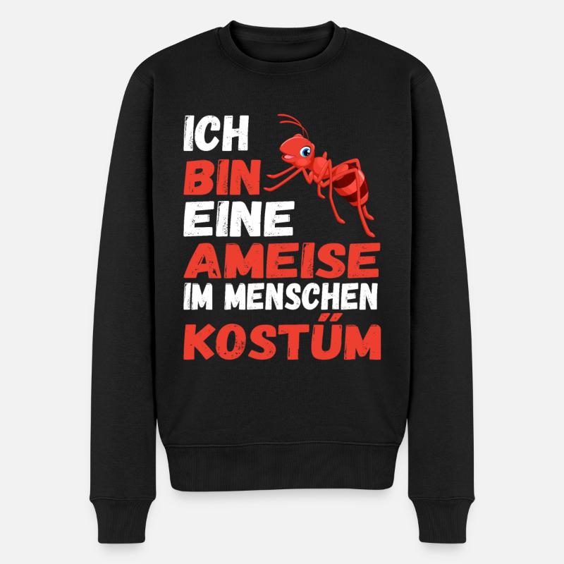 Menschen Kostüm Ameisen Ameise - Männer Premium Bio Pullover - Schwarz