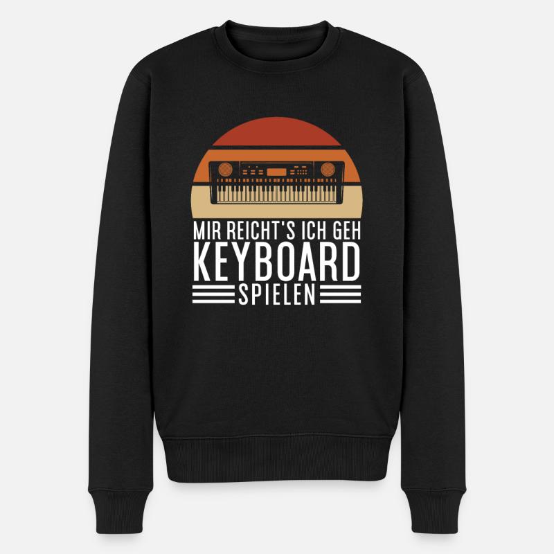 Keyboarder Pianist Piano Mir reichts Spruch - Männer Premium Bio Pullover - Schwarz