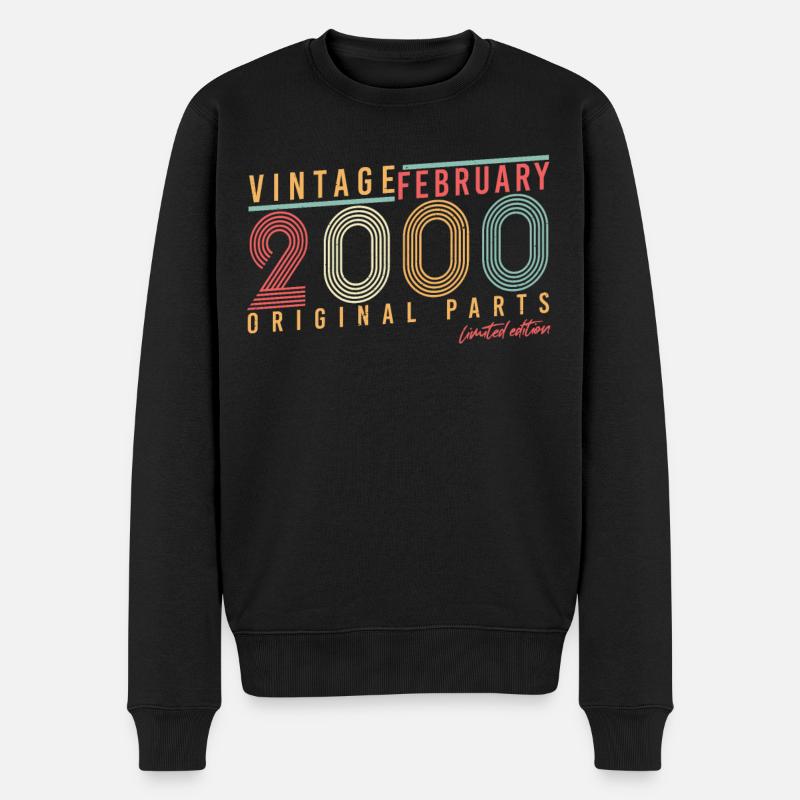 Geschenkidee Original Februar 2000 - Männer Premium Bio Pullover - Schwarz