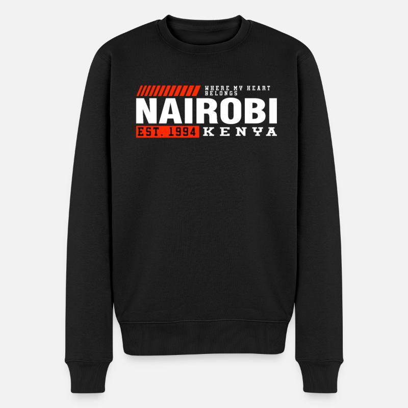 Unique Kenya Gift Idea - Men's Premium Organic Jumper - black