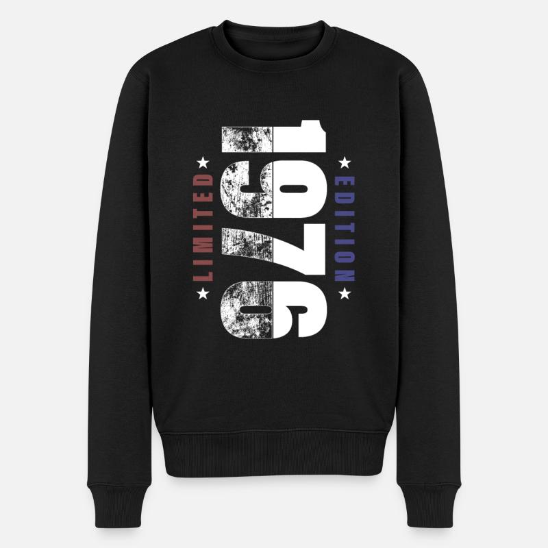 Grunge Birthday Limited Edition 1976 Geboren 1976 - Männer Premium Bio Pullover - Schwarz