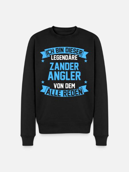 Angeln Angler Zander - Männer Premium Bio Pullover - Schwarz
