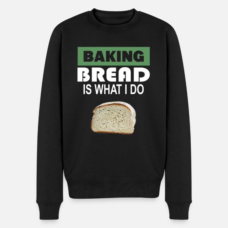 Brot Backen Bäcker - Männer Premium Bio Pullover - Schwarz