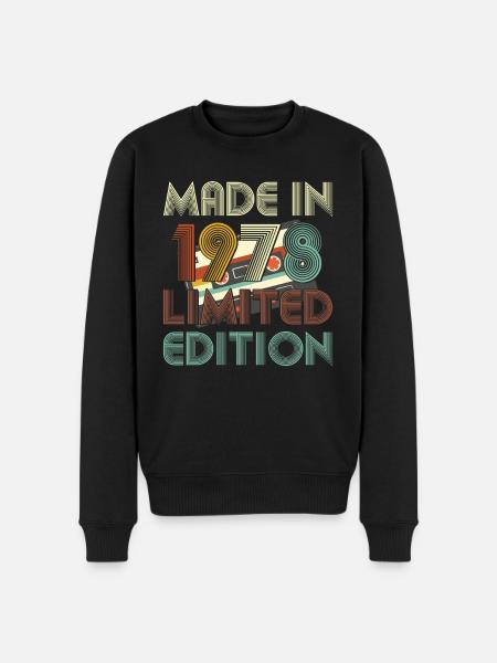 1978 Limited Edition - Männer Premium Bio Pullover - Schwarz