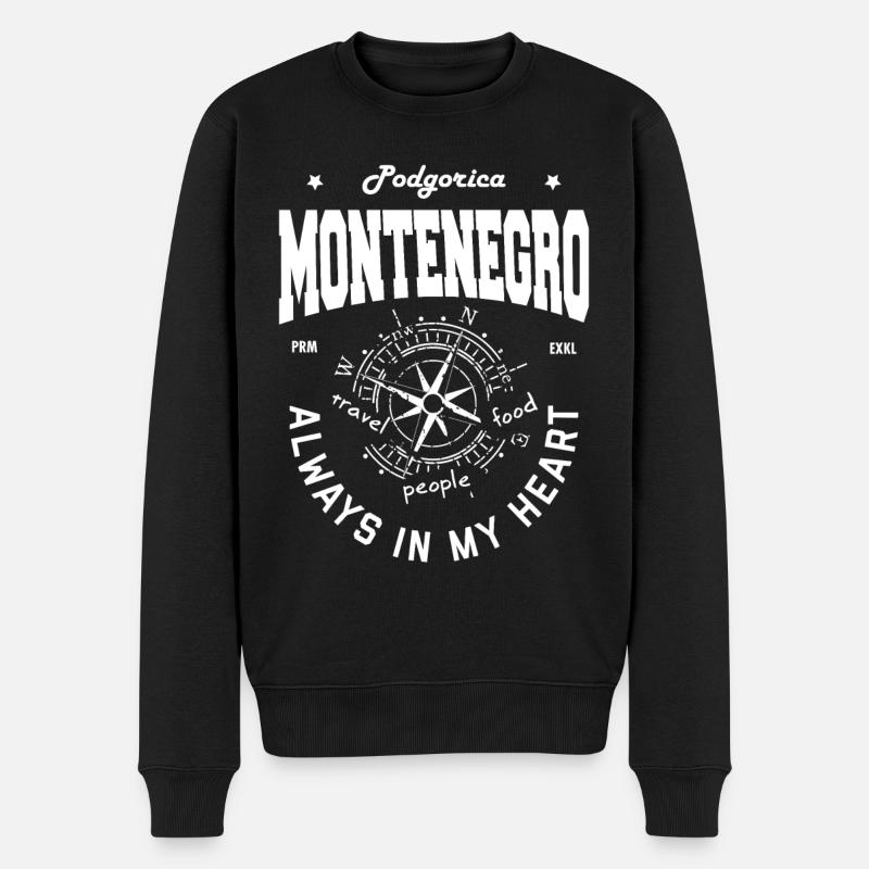 Podgorica - Monténégro - Pull Premium bio Homme - noir